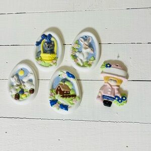 Vintage hand-painted ceramic Easter decor